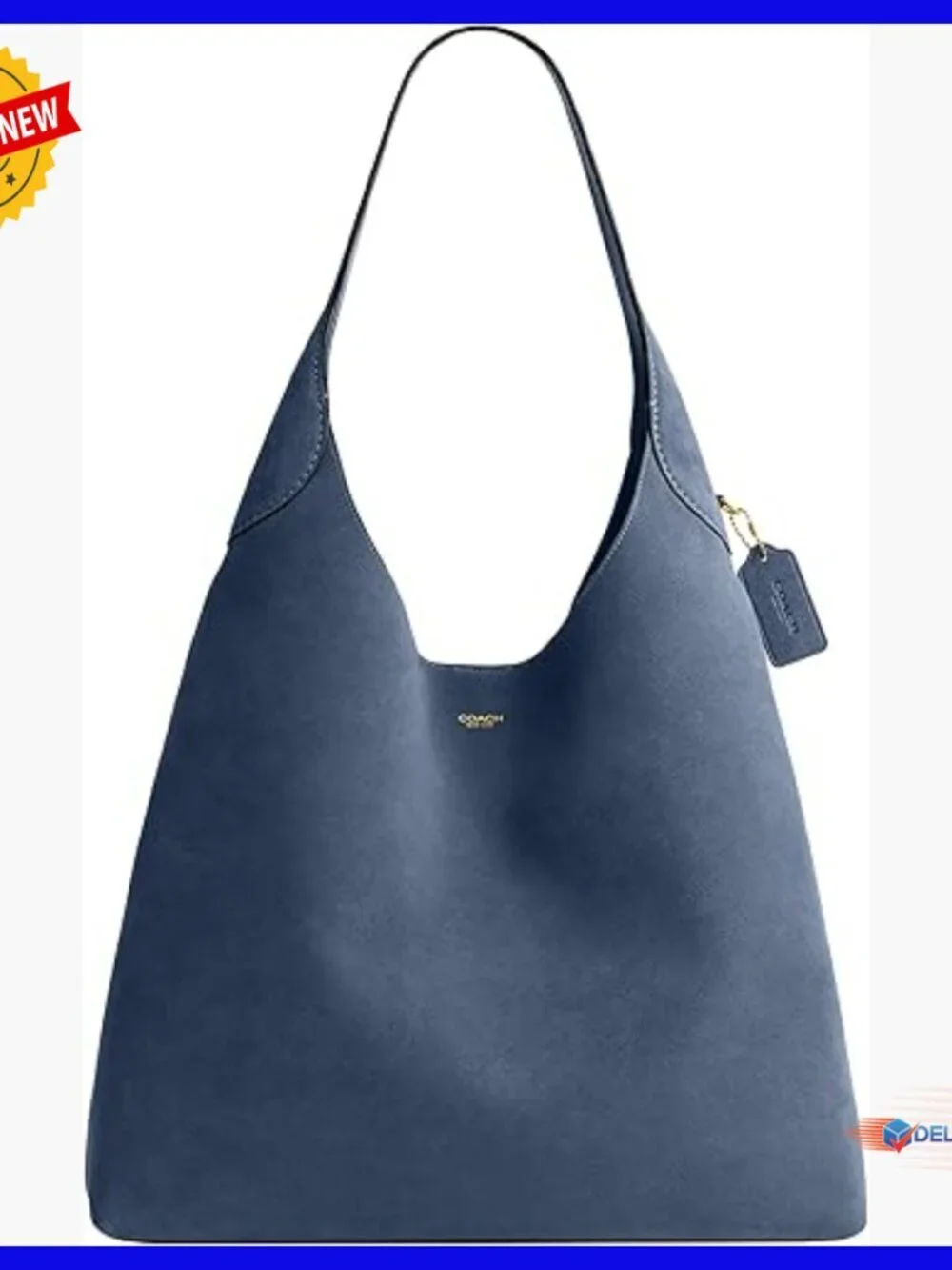 Luxury Leather Hobo Shoulder Bag Fits 15